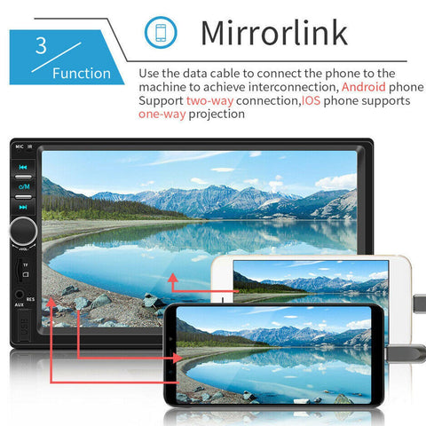 12V Stereo Automotive Multimedia Bluetooth Car Radio 2 din With 7 inch-AM00647-Veeddydropshipping