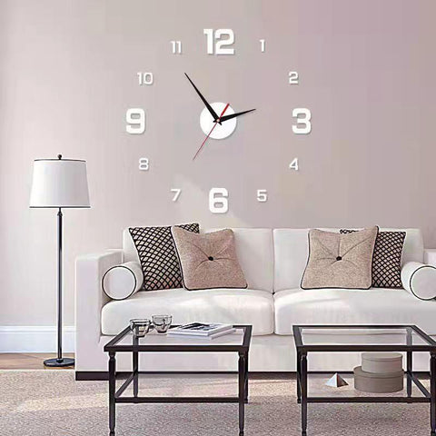 3D Wall Clock Luminous Frameless Wall Stickers-HA00205-Veeddydropshipping
