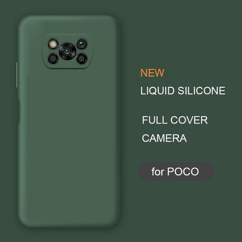 New Full Cover Liquid Silicone Phone Case For Xiaomi Poco X3 Nfc M2 F2 Pro-PA00313-Veeddydropshipping