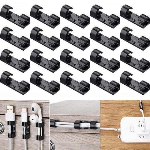 Cable Management Desktop USB Cable Organizer Clips 5/20pcs Computer PC Smart Phone Cable-PA00852-Veeddydropshipping