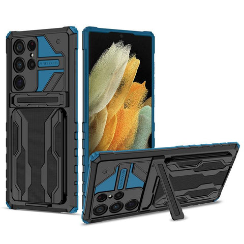 Card Slot Phone Case For Samsung A12 A13 A22 A32 A42 A52 A72 5G A73 A53 A33-PA00244-Veeddydropshipping