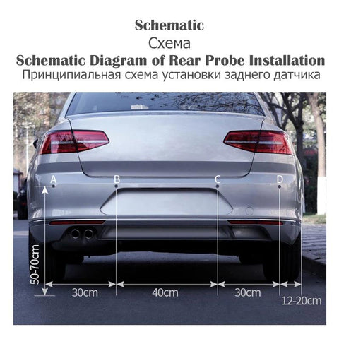 Multiple Radar Parking Sensor Kit Backlight Parktronic LED Display-AM00162-Veeddydropshipping