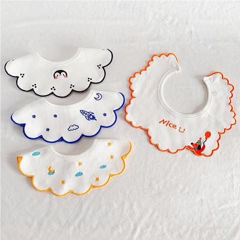 Baby Bibs Newborn Kids Bandana Flower Burp Cloth Soft Cotton Infant Boy-TB00471-Veeddydropshipping