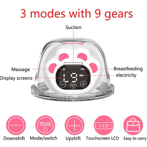LED Display Hands Free Portable Electric Breast Pump Low Noise-TB00636-Veeddydropshipping
