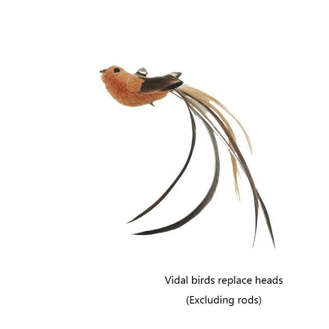 Epoxy Sucker Steel Wire Long Rod Feather Cat-HA01373-Veeddydropshipping
