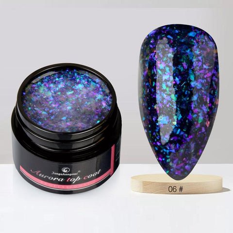 5g Aurora Gel Nail Polish Top Coat Hybrid Gel Varnish Clear -BH01015-Veeddydropshipping