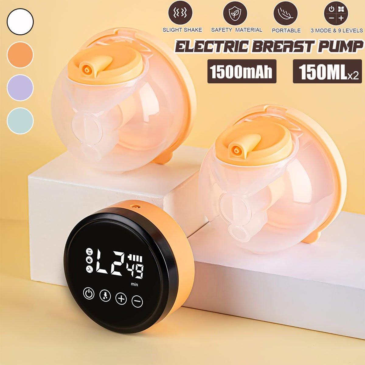 LCD Bilateral Electric Milk Feeding Breast Pump Automatic Massage-TB00690-Veeddydropshipping