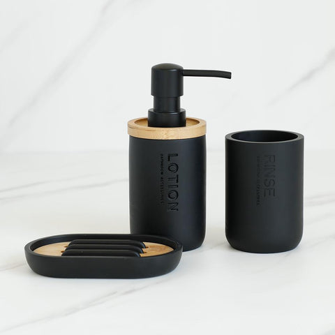 Matte Black Bathroom Accessories Set-HA01011-Veeddydropshipping