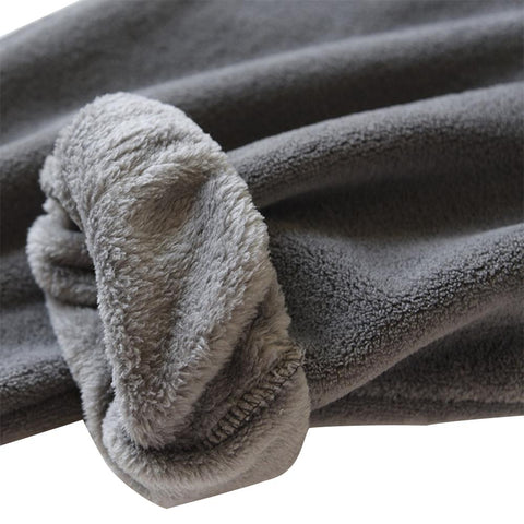 Drawstring Pocket Sleep Bottom Casual Comfort Flannel Fleece Super-MF01587-Veeddydropshipping