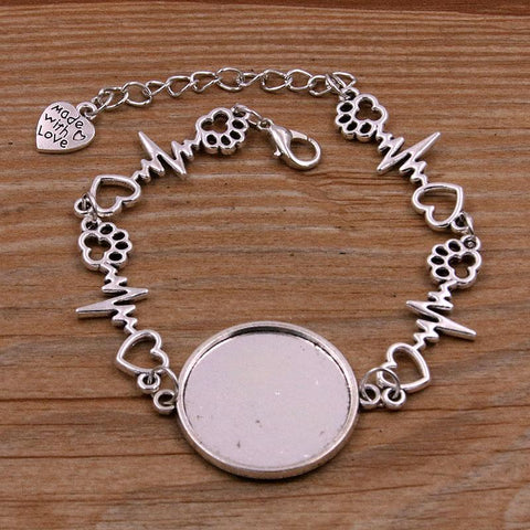 Metal Zinc Alloy Flower Heart Connector Jewelry Findings DIY -JW01628-Veeddydropshipping
