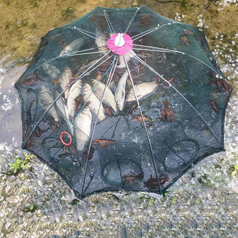 4-20Holes Automatic Fishing Net Nylon Foldable Catch Fish Trap Nets For Fish Shrimp Minnows -OS00402-Veeddydropshipping