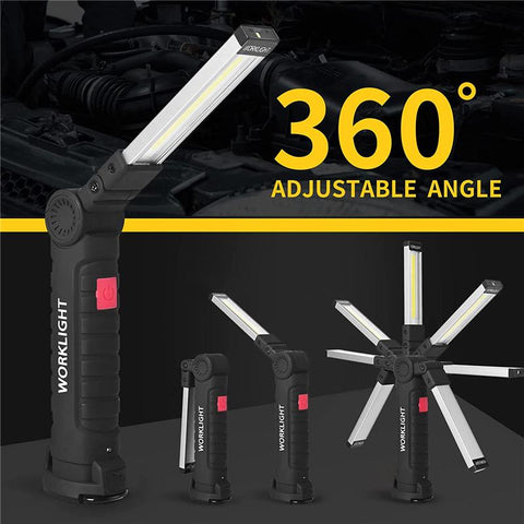 Rechargeable Work Lights LED Work Light Hanging Hook 5 Modes Magnetic USB-TI00769-Veeddydropshipping