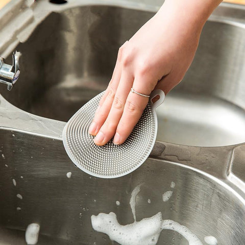 Silicone Cleaning Brush Kitchen Dishwashing Brushes-HA01094-Veeddydropshipping