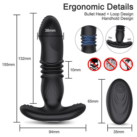 Telescopic Vibrating Butt Plug Anal APP Vibrator Wireless Remote Sex Toys -BH01179-Veeddydropshipping