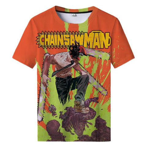 Japanese fashion anime chainsaw man 3d printed T-shirt-MF00063-Veeddydropshipping