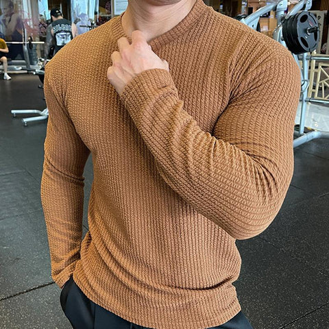 Spring and Autumn T-shirt Men's Shirt Loose Top Street Clothing T-shirt-Veeddydropshipping