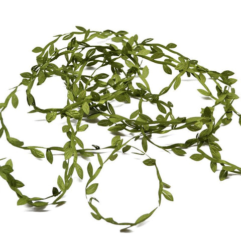Silk Leaf-Shaped Handmake Artificial green Leaves-HA00693-Veeddydropshipping