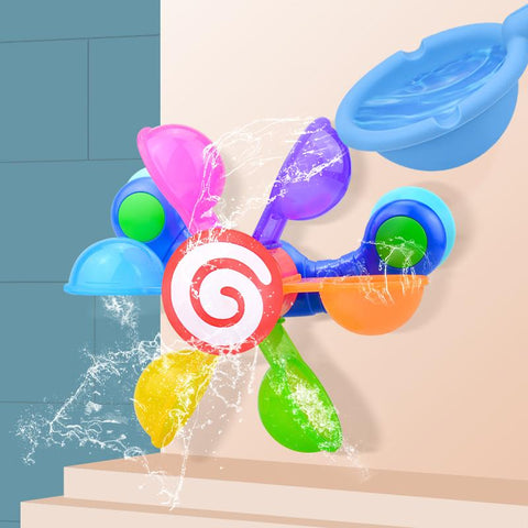 Baby Bath Toys Colorful Waterwheel Bathing Sucker Bathtub Water Spray-TB00493-Veeddydropshipping