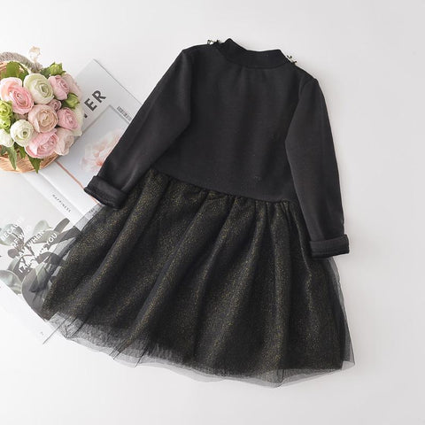 Kids Girls Elegant Party Net yarn Dress Princess-Veeddydropshipping