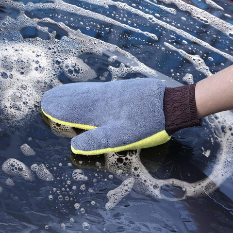 Car Washing Gloves Soft Microfiber Coral Velvet Strong Water-AM00470-Veeddydropshipping