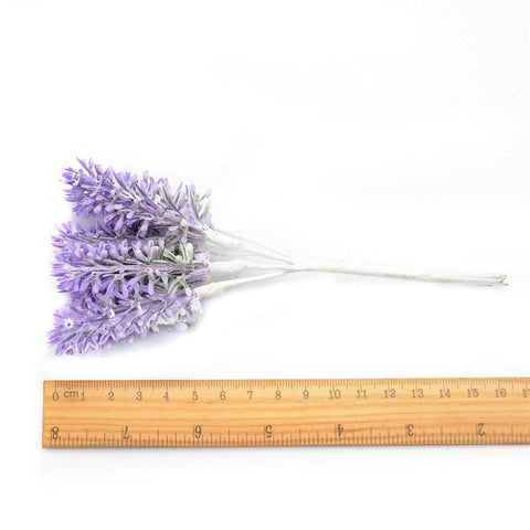 Mini Plastic Artificial Lavender Fake Flower Bouquet-HA00757-Veeddydropshipping