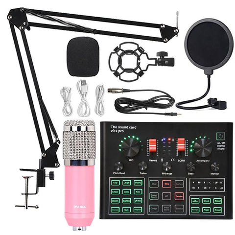 Bm 800 Microphone Sound Card Professional Studio Condenser Wireless Microphone -CE01255-Veeddydropshipping