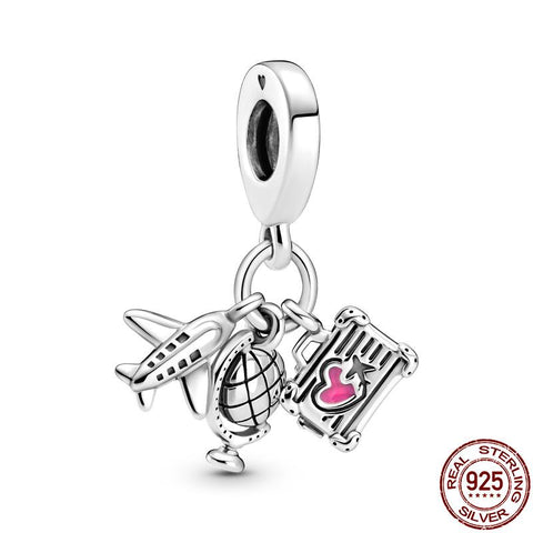 925 Sterling Silver Love Heart Beads Bead Pandora Bracelet-JW01546-Veeddydropshipping