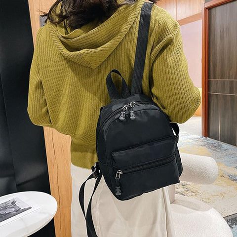 Trend Nylon Female Bag Small School Bags White Rucksack For-BS00021-Veeddydropshipping