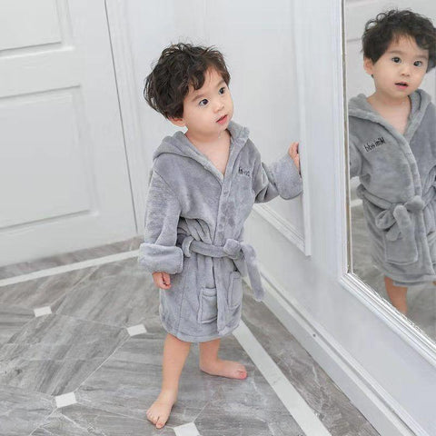 EuerDoDo Children&#39;s Bathrobe For Boys Girls Warm Long Sleeve-TB01054-Veeddydropshipping