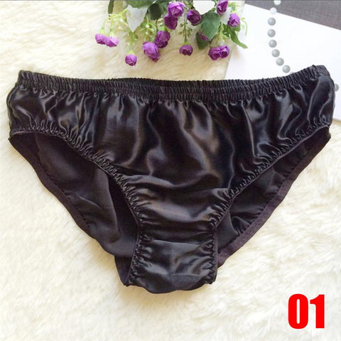 Men&#39;S Underwear Plus Size Briefs Silk Underpants Lightweight-MF01682-Veeddydropshipping