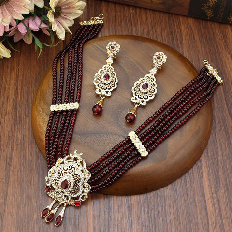 High Quality Natural Stone Beaded Jewelry Set Women Favorite Gift -JW00345-Veeddydropshipping
