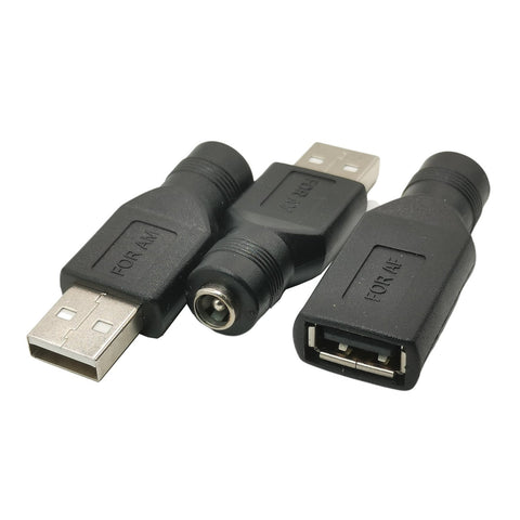 1pcs DC Connector 5.5*2.1/5.5x2.1mm Female Socket jack to USB 2.0 Male Plug -CE00185-Veeddydropshipping