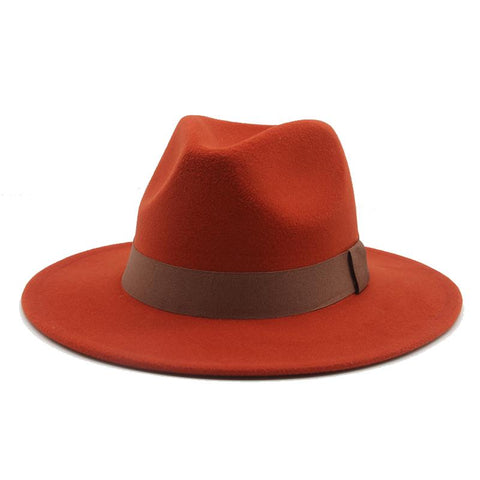 Women Ribbon Band Men&#39;s Hat Wide Brim Classic Beige-MF00991-Veeddydropshipping