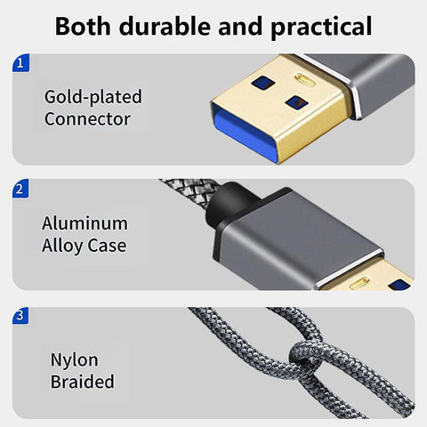 USB 3.0 extension cable, AM to AF, suitable for smart notebook TV Xbox a SSD USB 3.0 extension-CE00222-Veeddydropshipping