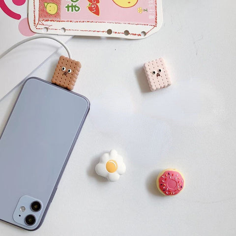 Cartoon Dinosaur Cable Protector Bite Organizer Food USB Charging Earphone Cable Buddy-PA00909-Veeddydropshipping