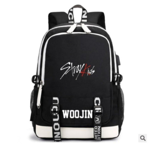 Kpop Stray Kids Waterproof Schoolbag USB Laptop Backpack-BS00301-Veeddydropshipping