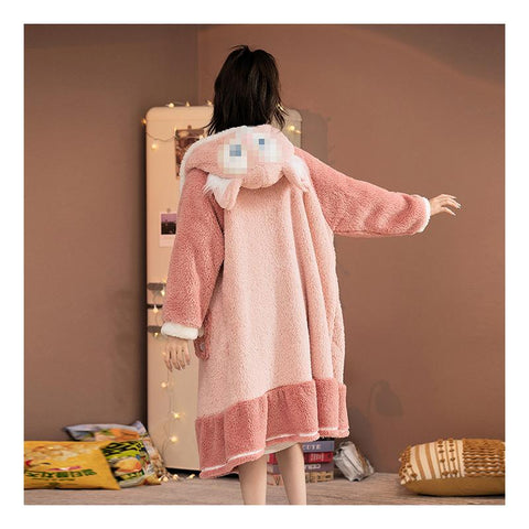 Disney Kawaii Linabell Pajamas Set Coral Fleece Ladies Thickened Fuzzy-TB01102-Veeddydropshipping