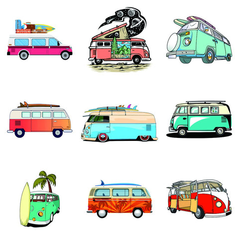 Car Sticker Exterior Parts for Surf Van Vinyl Motorcycle Stickers Rear-AM00069-Veeddydropshipping