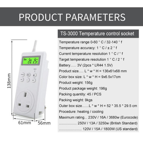 Programmable Wireless Smart Temperature Controller Household Thermostat-TI01046-Veeddydropshipping