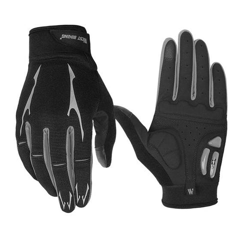 Breathable Cycling Gloves GEL Liquid Silicone Palm Non-slip Sports Full Finger Bicycle -OS01183-Veeddydropshipping
