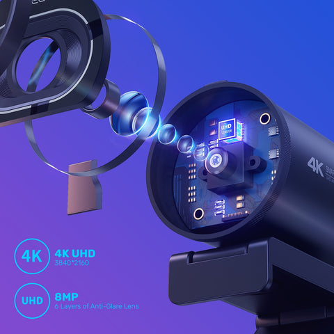Webcam Auto focus Web  With Mics&Privacy Cover-CO00069-Veeddydropshipping