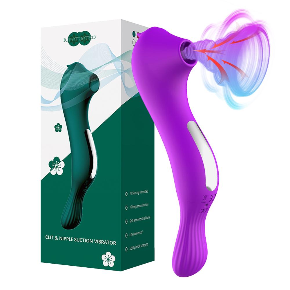 2 in1 Sucking Vibrators Female Masturbator clitoris stimulator Clit sucker Vibrator -BH01232-Veeddydropshipping
