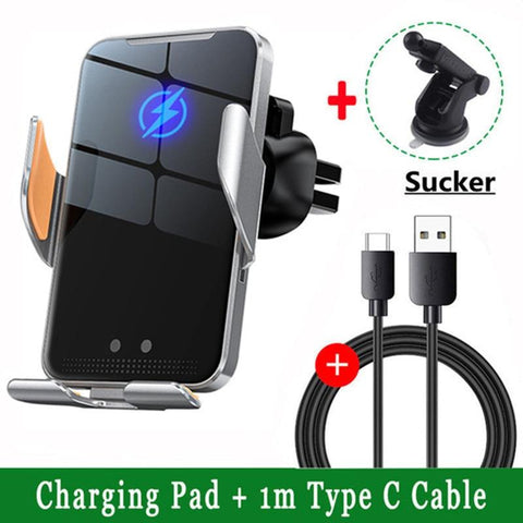 30W Car Wireless Charger Auto Car Mount Phone Holder-PA01067-Veeddydropshipping