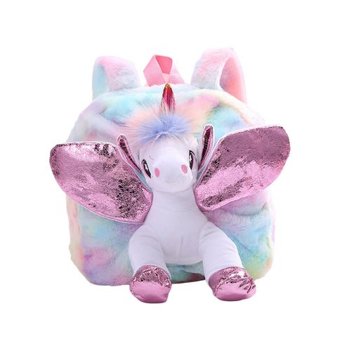 Cartoon Unicorn Doll Decor Plush Books Bag School Bags for-BS00067-Veeddydropshipping