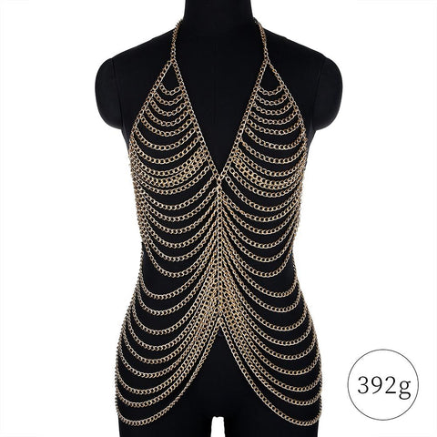 Sexy Metal Body Chain Dress For Women Fashion Bling Nightclub -JW01362-Veeddydropshipping