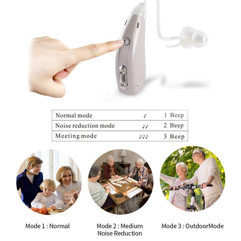Hearing Aids Rechargeable Ear Back Type Hearing Device-BH00818-Veeddydropshipping
