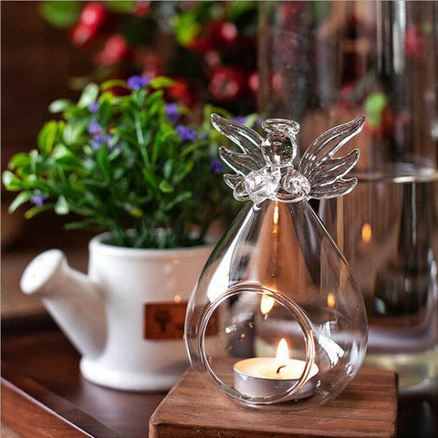 Europe style round hollow glass candle holder-HA00376-Veeddydropshipping
