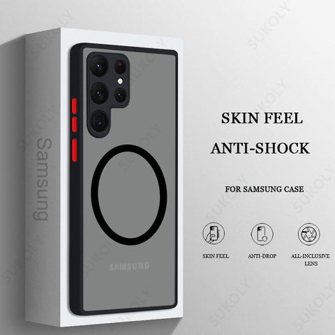 Luxury For Magsafe Charging Case For Samsung Galaxy S23 S22 Ultra S21 Plus-PA00206-Veeddydropshipping