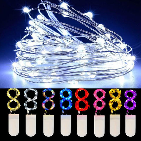 10pcs 1M 2M Fairy Light LED Copper Wire String Lights Outdoor Garland Wedding-TI00947-Veeddydropshipping