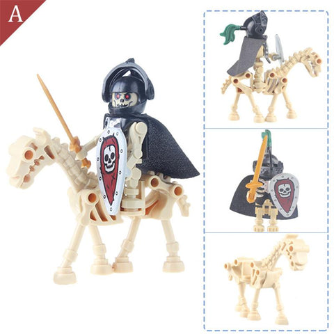 Skeleton Medieval Castle Knight Warriors Skeletons Building Blocks-TB01467-Veeddydropshipping